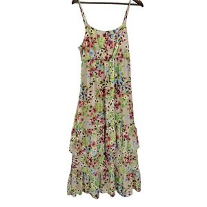 Old Navy Babydoll Tiered Cottage Summer Dress‎ M Colorful Flower Fairy Awards